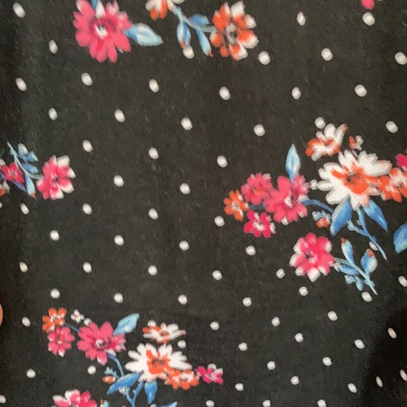 3/$18 Joey B Floral polka dot print cold shoulder jumpsuit boho girls L - Picture 10 of 15